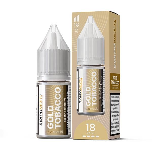 SVAPONEXT - NEXT ELIQUID - GOLD TOBACCO 18 MG/ML